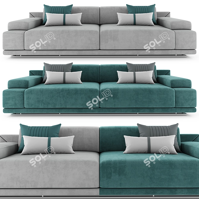 Mnoxet Design Sofa 006: Stylishly Designed and Highly Detailed 3D model image 7