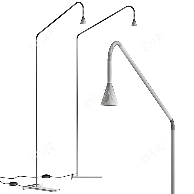 Modern Minimalist Floor Lamp 3D model image 2