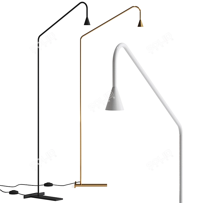 Modern Minimalist Floor Lamp 3D model image 3