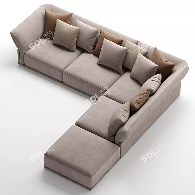 Cloud Modular Sofa: Flexible Comfort for Modern Living 3D model image 2