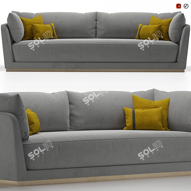 Luxury Dorian Sofa: Ultimate Elegance 3D model image 1