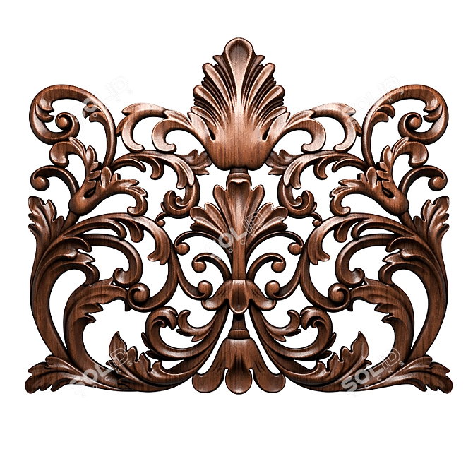 Wooden 3D Decorative Overlay 3D model image 1