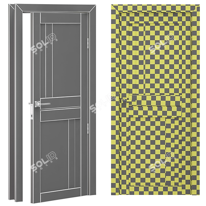 Russian Style Doors: Authentic & High-Quality 3D model image 3