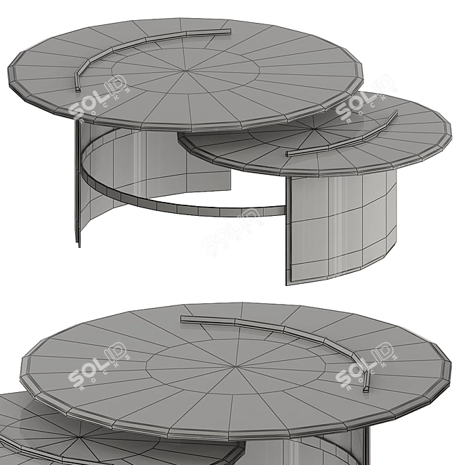 Elegant Norman Center Table 3D model image 2