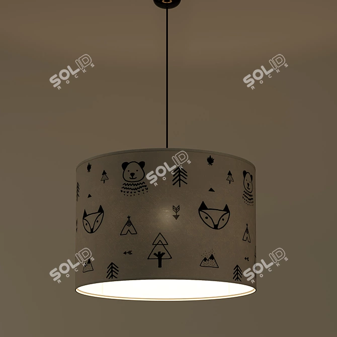 Enchanting Forest Lampshade 3D model image 3