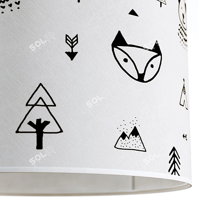 Enchanting Forest Lampshade 3D model image 4