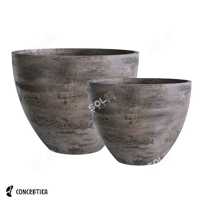 ConcreteFire Collection - Modern Planters 3D model image 1