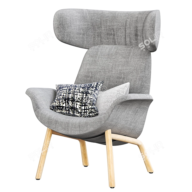 Pedrali ILA 2024 Lounge Chair: Sleek Style & Comfort 3D model image 1