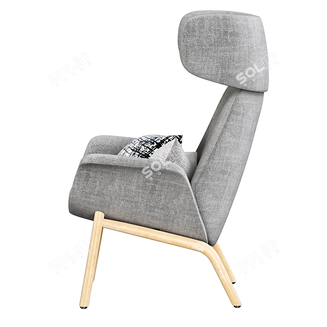 Pedrali ILA 2024 Lounge Chair: Sleek Style & Comfort 3D model image 5