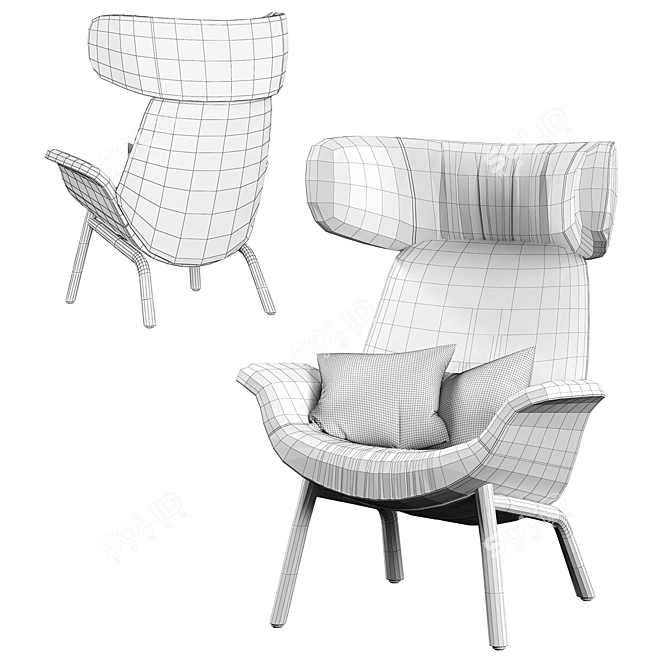 Pedrali ILA 2024 Lounge Chair: Sleek Style & Comfort 3D model image 7