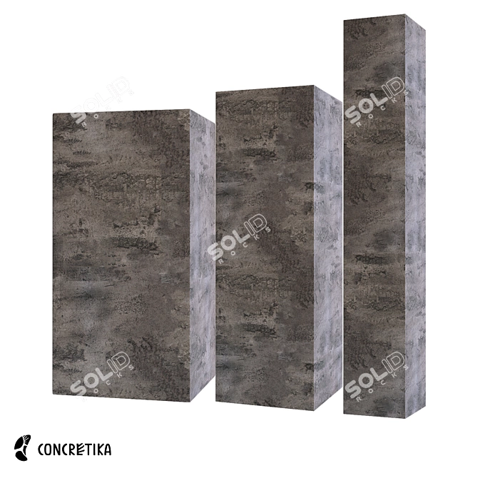 COLONNA Concrete Planters - Modern and Durable 3D model image 1