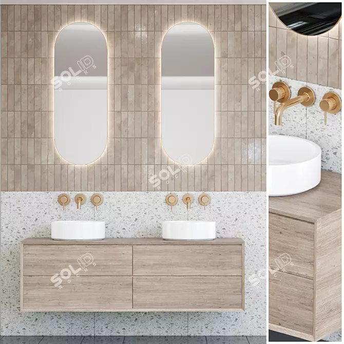 Modern 3D Bathroom Furniture 3D model image 1