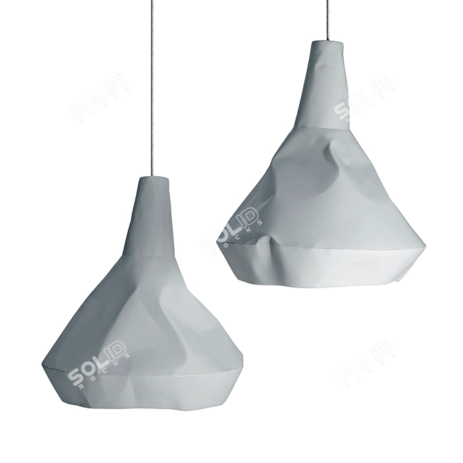 Minted Paper Ceramic Lamp 3D model image 1