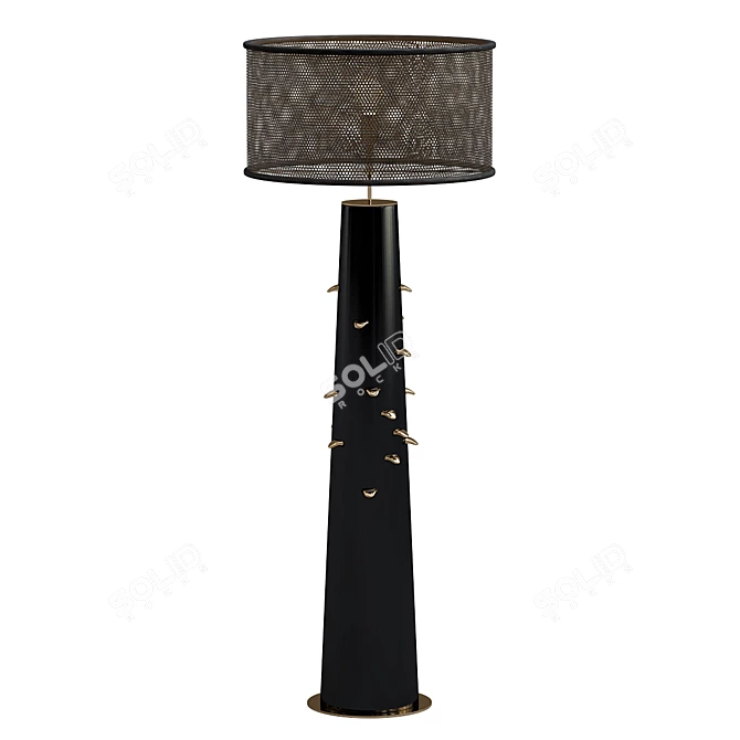 Elegant Moss Floor Lamp 3D model image 1