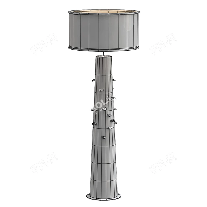 Elegant Moss Floor Lamp 3D model image 2