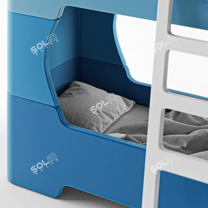 Stackable Bunky Kids Bunk Bed 3D model image 3