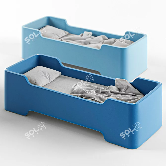 Stackable Bunky Kids Bunk Bed 3D model image 6