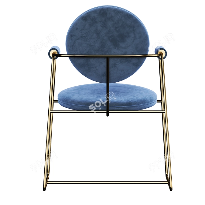 Elegant Gemma Draga Armchair 3D model image 6