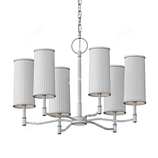 Elegant Aged Brass Lighting 3D model image 2