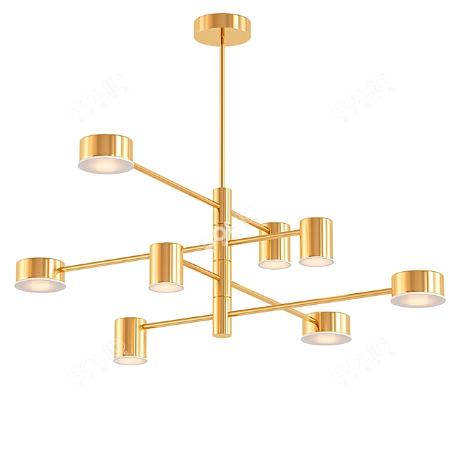 Luxury Gold Lighting Fixture 3D model image 1