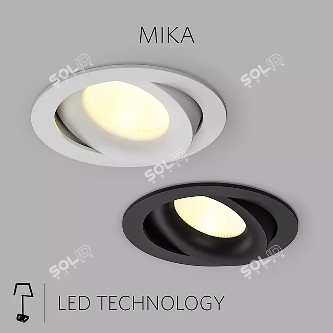 Title: Sleek and Efficient: OM Mika Ceiling Lights 3D model image 1