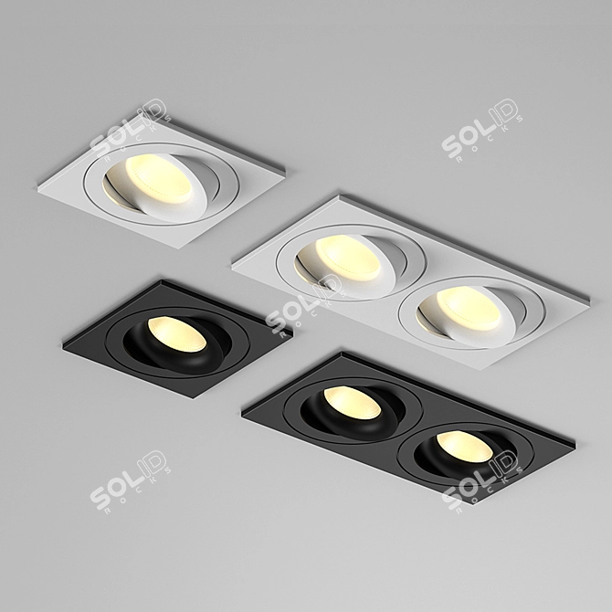 Title: Sleek and Efficient: OM Mika Ceiling Lights 3D model image 2