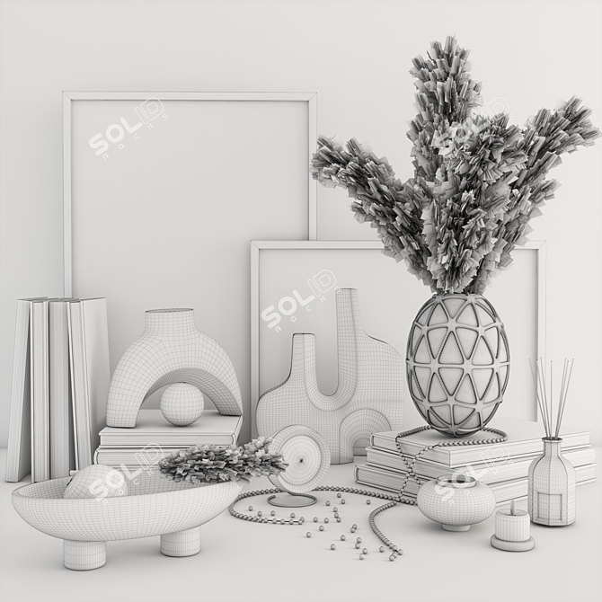 Elegant Collection of 12 Decorative Sets 3D model image 6