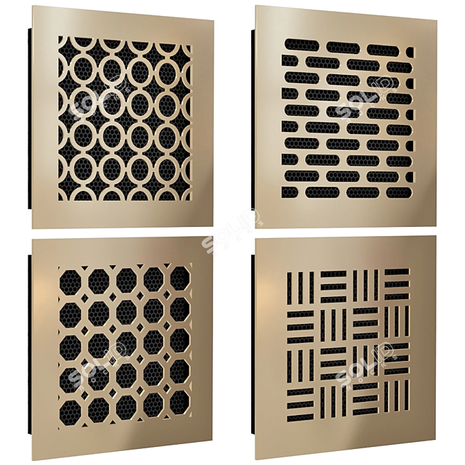 AirFlow Ventilation Grille Set 3D model image 2