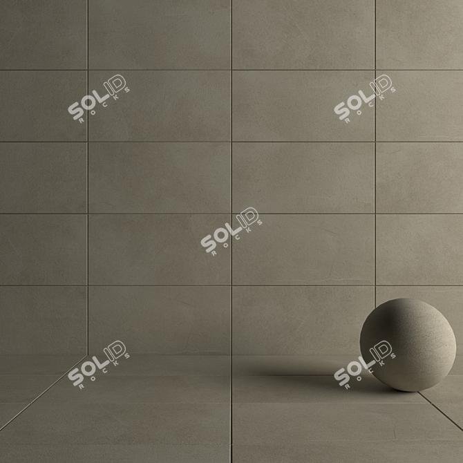 Val Di Susa Beige Rock: Premium 60x120 Set 3D model image 4