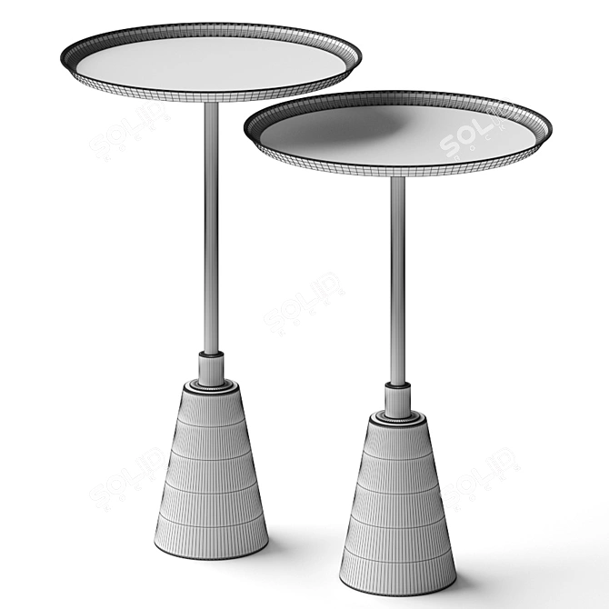Elegant Celeste Side Table - Limited Edition 3D model image 2