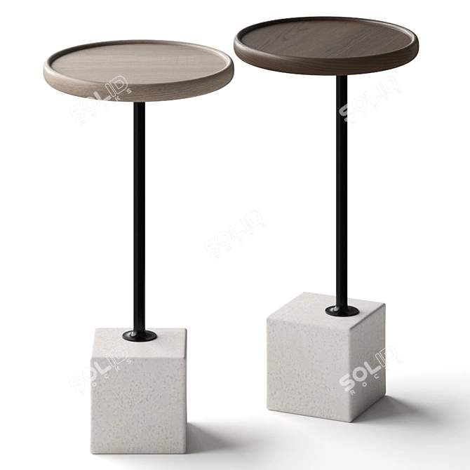 Elegant Davies Accent Side Table 3D model image 1