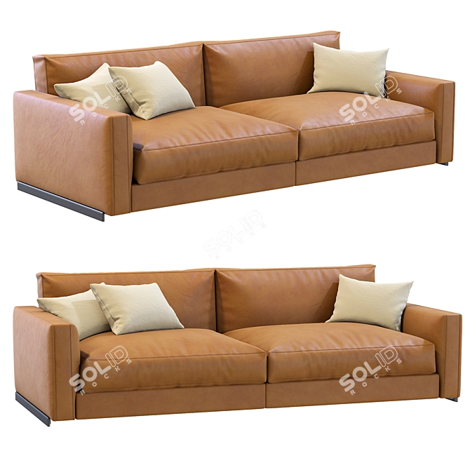 Arflex Rendez Vous Leather Sofa 3D model image 2