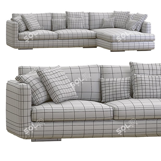 Sleek Flexform Magnum Sofa 3D model image 4