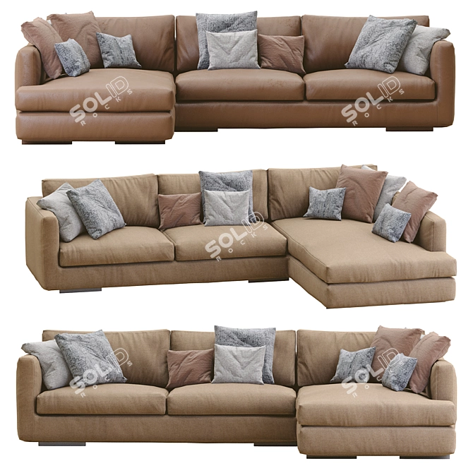 Sleek Flexform Magnum Sofa 3D model image 7