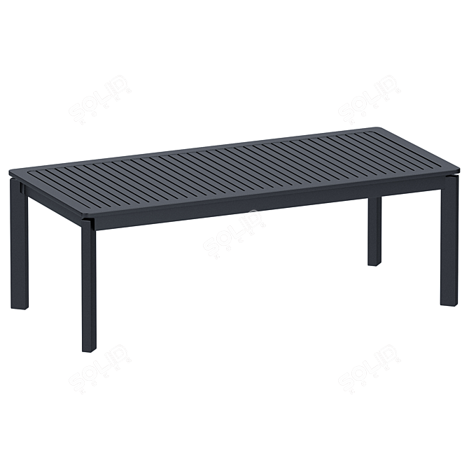 Aluminum Garden Table, Tuha: 216cm Long, 100cm Wide, 75cm High 3D model image 1