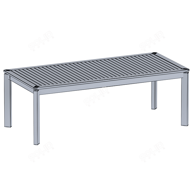 Aluminum Garden Table, Tuha: 216cm Long, 100cm Wide, 75cm High 3D model image 3