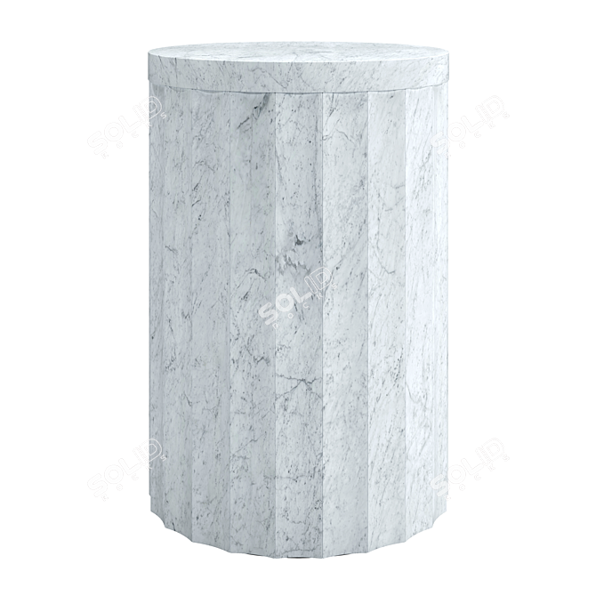 Luxury Marble Column Tables 3D model image 1