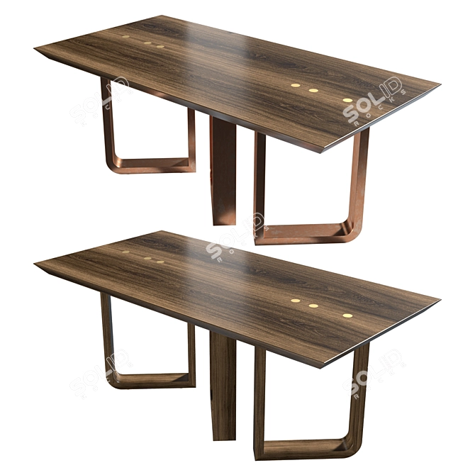 Elegant Fiorenza Dining Table 3D model image 3