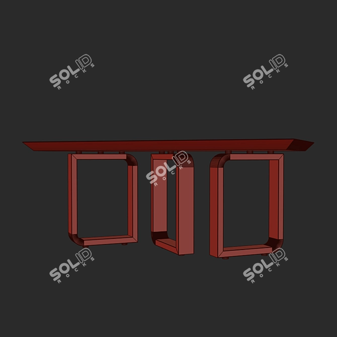 Elegant Fiorenza Dining Table 3D model image 4