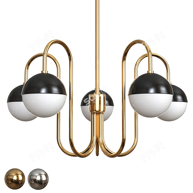 Elegant Mitzi Renee Chandelier 3D model image 1