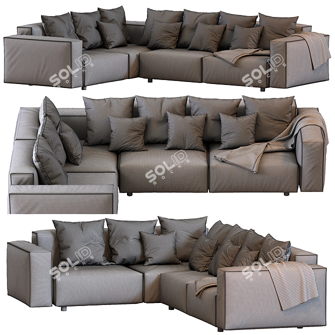 Modern Hills Sofa 2013 3D model image 7