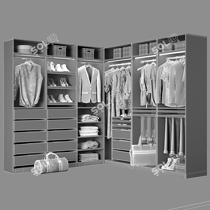 Corner Closet Solution - Ikea PAX 3D model image 5