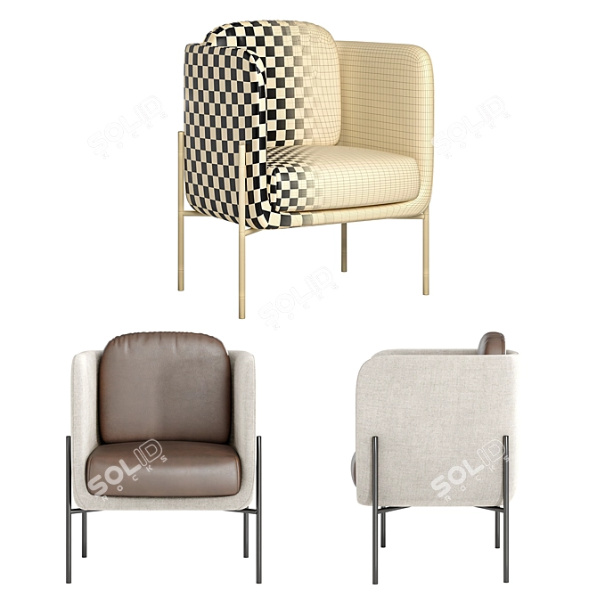 Comfort and Style: Novamobili's HAIKU Armchair 3D model image 4