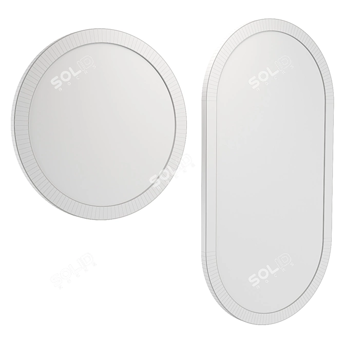 OM Mirror "Faretto" - Illuminate Your Space 3D model image 2