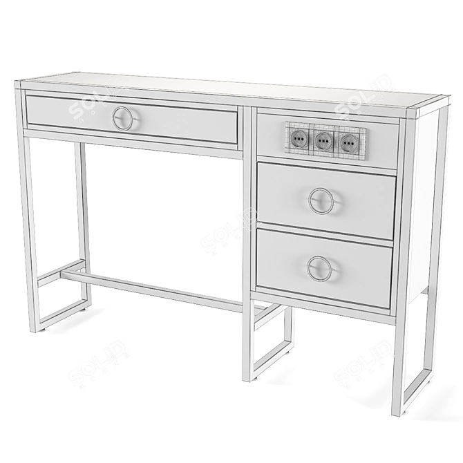 OM Barber's Table "Roni" - Stylish and Functional 3D model image 2