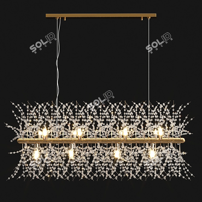 Elegant Rosalia Long Lamp 3D model image 1