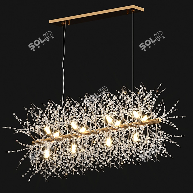 Elegant Rosalia Long Lamp 3D model image 3