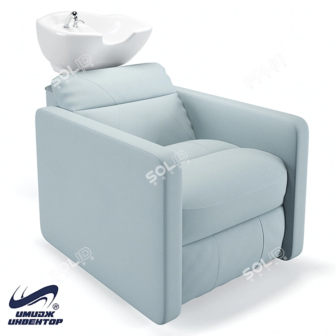 Soho Hairdressers Wash Recliner: Style and Comfort 3D model image 1