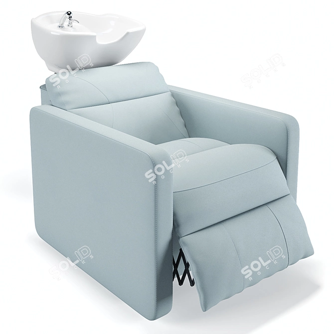 Soho Hairdressers Wash Recliner: Style and Comfort 3D model image 2