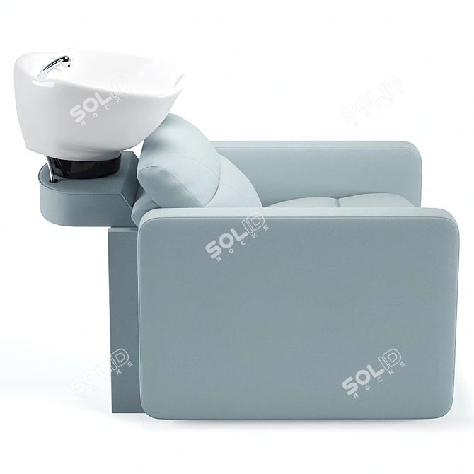 Soho Hairdressers Wash Recliner: Style and Comfort 3D model image 3